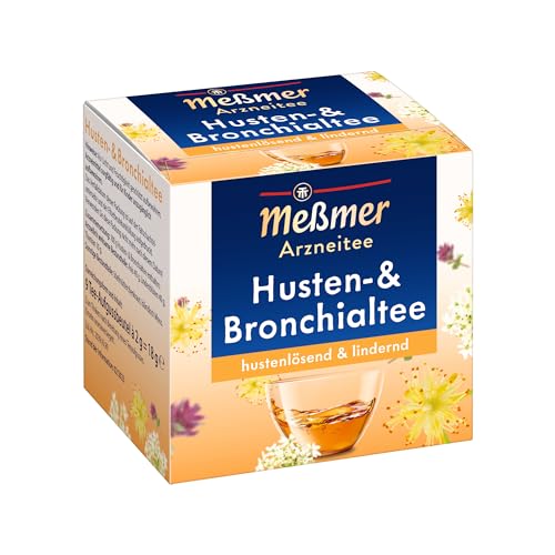 Meßmer Husten- und Bronchialtee | hustenlösend & lindernd | 9 Teebeutel | Glutenfrei | Laktosefrei | Vegan von Meßmer