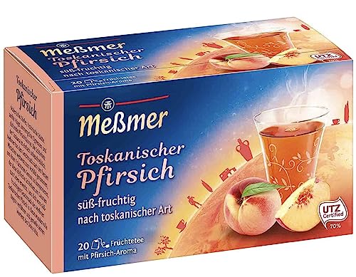 Meßmer Ländertee | Toskanischer Pfirsich | 20 Teebeutel | Glutenfrei | Laktosefrei | Vegan von Meßmer