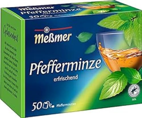 Meßmer Pfefferminze I 50 Teebeutel I Vegan I Glutenfrei I Laktosefrei von Meßmer