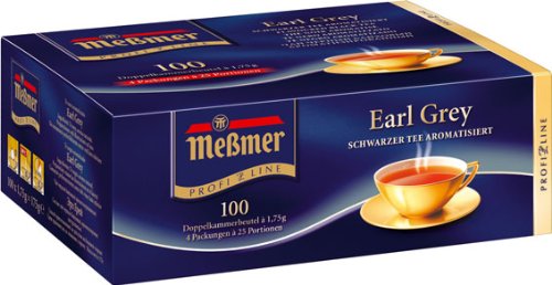 Meßmer ProfiLine Earl Grey 100 x 1.75 g, 1er Pack (1 x 175 g) von Meßmer