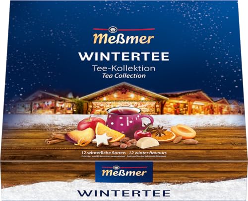 Meßmer Wintertee Collection Box | 12 der beliebtesten Teesorten in 180 Teebeuteln | das perfekte Tee Geschenk | Früchtetee, Rooibostee, Kräutertee von Meßmer