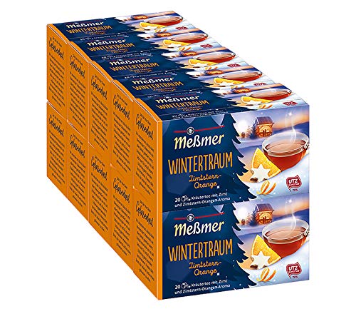 Meßmer Wintertraum, Zimtstern-Orange, 20 Beutel, 10er Pack (10 x 40 g) von Meßmer