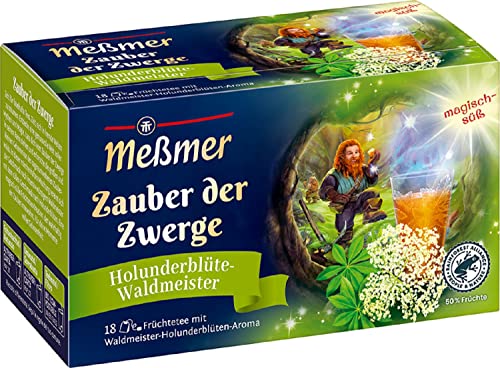 Meßmer Zauber der Zwerge | Holunderblüte-Waldmeister | Online Exklusiv |18 Teebeutel | Vegan | Glutenfrei | Laktosefrei von Meßmer