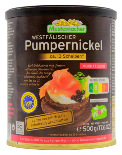 Mestemacher Pumpernickel/Dose, 12er Pack (12 x 500 g) von Mestemacher