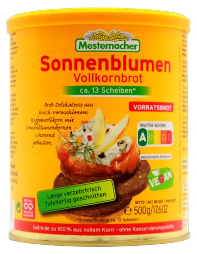 Mestemacher Sonnenblumen Vollkorn/Dose, 12er Pack (12 x 500 g) von Mestemacher