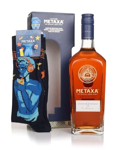 Metaxa 12 Stars 40% Vol. 0,7l in Geschenkbox mit Socken von Metaxa