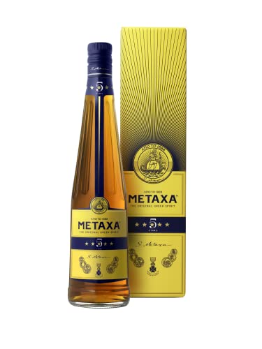 Metaxa 5 Sterne mit 38% vol. | Einzigartiger Brandy aus Griechenland (1 x 0,7l) von Metaxa