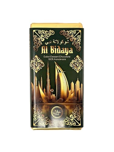 Al Bidaya Dubai Schokolade / 100% Handmade/Belgische premium Schokolade / 200g / mit Schokolade, Pistazie und Kadayif + Fire Drink GmbH Sticker von Metel, Meteliza