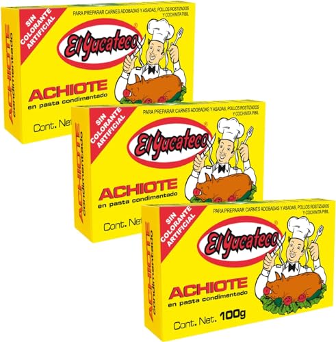 MexGrocer El Yucateco Achiote Paste 100 g (Pack of 3) von El Yucateco