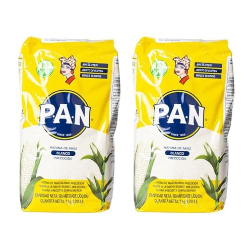 Maismehl PAN aus weiße Mais (Maiz Blanco) 1 kg (Pack of 2) von México Mágico