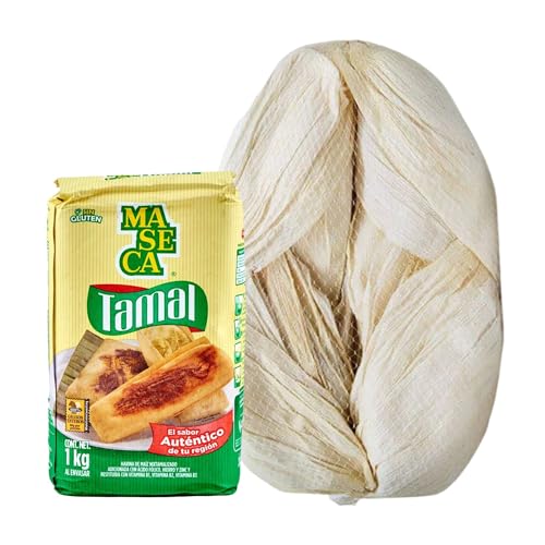 Maismehl für Tamales 1kg und Maisblätter Tamal c.a. 40Stk (Pack) von México Mágico