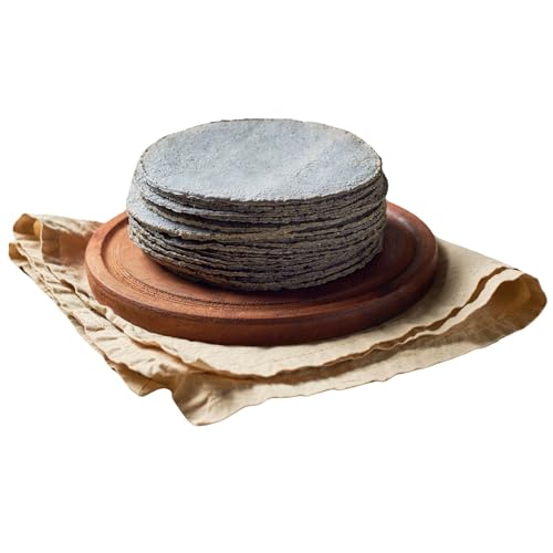 Tortillas Azules Maistortillas aus blauem Maismehl 15cm ca. 30 Stk. 600g von México Mágico