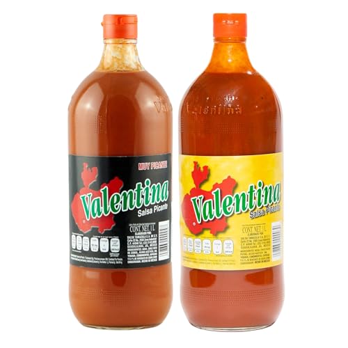 VALENTINA SCHARFE UND EXTRA SCHARFE SAUCE 1L (Pack of 2) von México Mágico