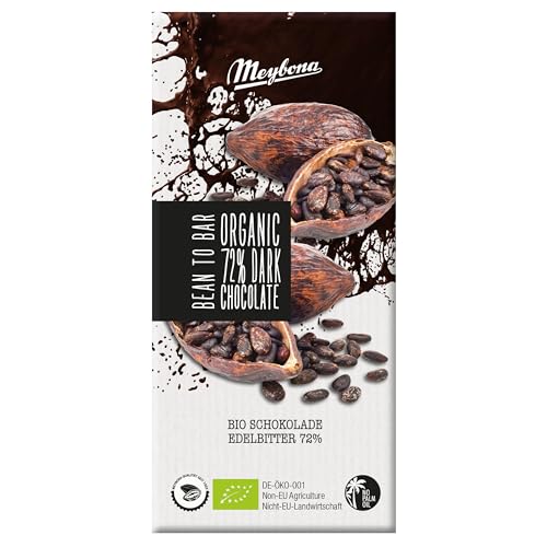 Meybona Bio Zartbitter-Schokolade | Kakao 72% | Manufaktur aus Deutschland | Bean to Bar | Premium Schokoladen Geschenk 10 x 100g Großpackung von Meybona