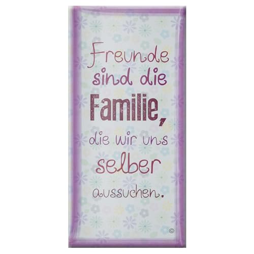 Meybona Bunte Worte Schokolade | Freunde sind die Familie | Fairtrade Kakao | Manufaktur aus Deutschland | Bean to Bar | Schokoladen-Geschenk 100g von Meybona