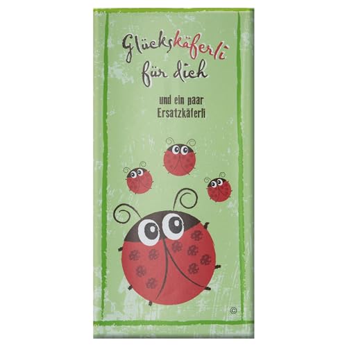 Meybona Bunte Worte Schokolade | Glückskäferli für dich | Fairtrade Kakao | Manufaktur aus Deutschland | Bean to Bar | Schokoladen-Geschenk 100g von Meybona