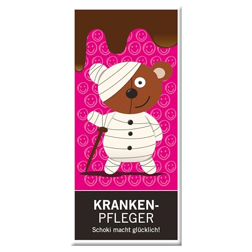 Meybona Grußkartenersetzer Schokolade | Krankenpfleger | Fairtrade-Kakao | Manufaktur aus Deutschland | Bean to Bar | Edel-Schokoladen Geschenk 10 x 100g Großpackung von Meybona