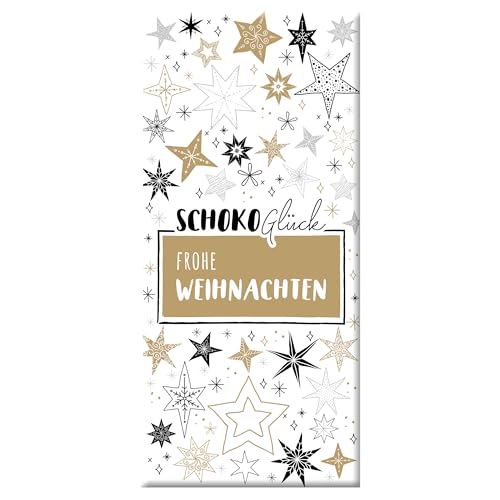 Meybona SchokoGlück Schokolade | Frohe Weihnachten | Fairtrade | Manufaktur aus Deutschland | Bean to Bar | Edel-Schokoladen Geschenk 10 x 100g Großpackung von Meybona