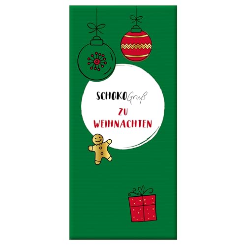 Meybona SchokoGruß Schokolade | Zu Weihnachten | Fairtrade-Kakao | Manufaktur aus Deutschland | Bean to Bar | Edel-Schokoladen Geschenk 10 x 100g Großpackung von Meybona