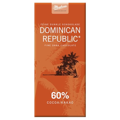 Meybona Urspungs Schokolade Zartbitter | Dominican Republic | 60% Kakao | Single Origin | Manufaktur aus Deutschland | Bean to Bar | Edel-Schokoladen Geschenk 10 x 100g Großpackung von Meybona