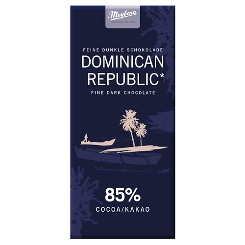 Meybona Urspungs Schokolade Zartbitter | Dominican Republic Santana | 85% Kakao | Single Origin | Manufaktur aus Deutschland | Bean to Bar | Edel-Schokoladen Geschenk 10 x 100g Großpackung von Meybona