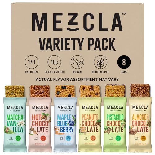 Mezcla Pflanzen-Proteinriegel – Variety Pack, 8 Stück von Mezcla