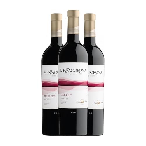 Mezzacorona Merlot Vigneti delle Dolomiti Magnum-Flasche 1,5 L Rotwein (Karton mit 3 Magnum-Flasche von 1,5 L) von Mezzacorona