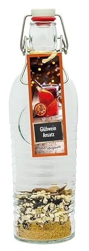 DIY Glühwein-Ansatz in Glasflasche, Gewürzmischung zum Selbermachen für 1 Liter Glühwein wie auf dem Weihnachtsmarkt von Miamani