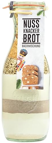 Nussknacker Brot Backmischung, 1062 ml in Weckflasche, Haselnüsse, Erdnüsse, Walnüsse von Miamani