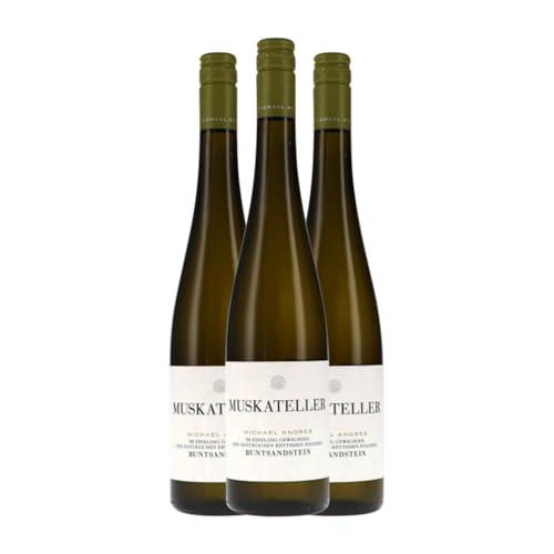 Michael Andres Buntsandstein Muskateller Pfälz 75 cl Weißwein (Karton mit 3 Flaschen von 75 cl) von Michael Andres