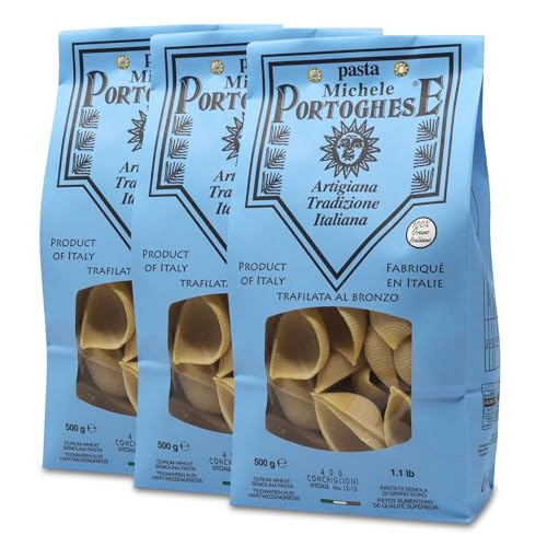 Michele Portoghese, Conchiglioni, Muschelnudeln, aus Italien, 3 x 500 g von Michele Portoghese