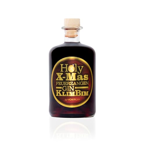 Holy X-Mas Feuerzangen Gin Klimbim | Weihnachtlicher Gin mit Rotwein, Zitrus, Zimt & Nelken | 100% Natürliche Zutaten | Die perfekte Glühwein-Alternative von Michi Palma