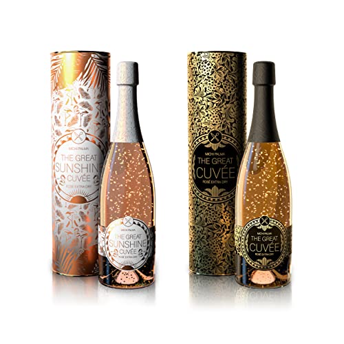 Michi Palma | 2er-Set The Great Sunshine Cuvée & The Great Cuvée (2 x 0.75 l) | Mit 23 Karat reinem Blattgold und edler Geschenkverpackung | Goldene Geschenkidee von Michi Palma