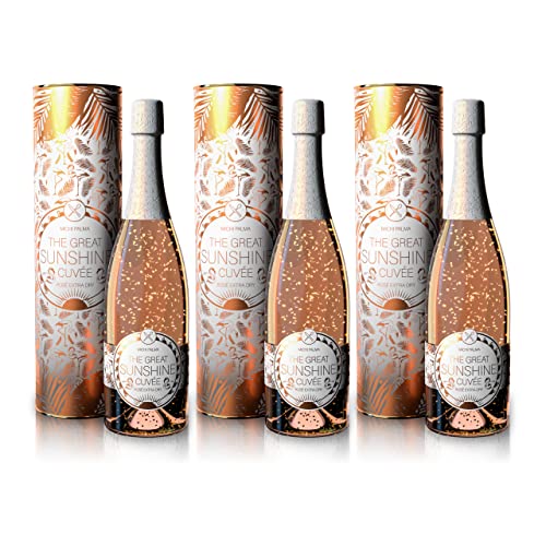 Michi Palma | 3er-Set The Great Sunshine Cuvée (3 x 0.75 l) | Mit 23 Karat reinem Blattgold und edler Geschenkverpackung | Goldene Geschenkidee von Michi Palma