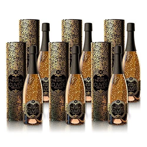 Michi Palma | 6er-Set The Great Cuvée (6 x 0.75 l) | Mit 23 Karat reinem Blattgold und edler Geschenkverpackung | Goldene Geschenkidee von Michi Palma