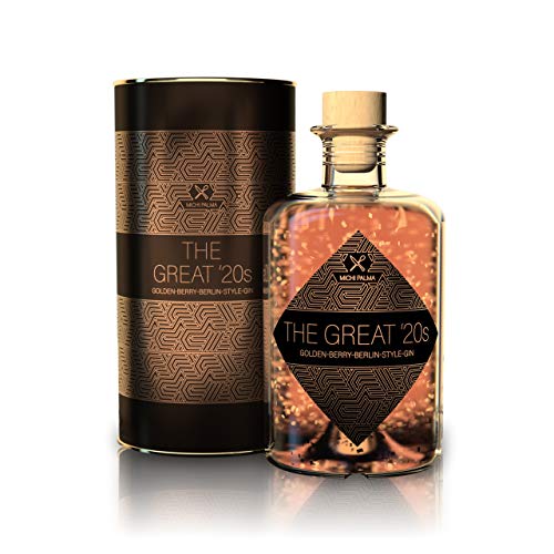 Michi Palma | The Great '20s Golden-Berry-Berlin-Style (1 x 0.5 l) | Premium Spirituose auf Gin-Basis | Mit 23 Karat reinem Blattgold und edler Geschenkverpackung | Goldene Gin-Geschenkidee von Michi Palma