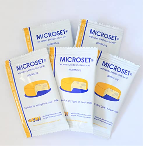 Mikrobielle Rennet Mix Käse Koagulant Microset 5g Beutel für 50 Liter Milch | Cuajo Caglio Presüre Lab (5, 5g) von Microset