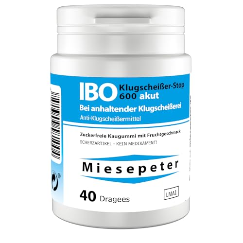 Miesepeter Kaugummi - IBO Klugscheißer-Stop 600 akut - Lustige Geschenke - Dose (1er Pack) von Miesepeter