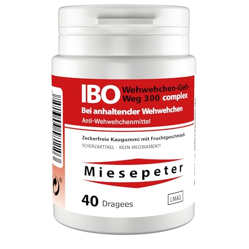 Miesepeter Kaugummi - IBO Wehwehchen-Geh-Weg 300 complex - Lustige Geschenke - Dose (1er Pack) von Miesepeter