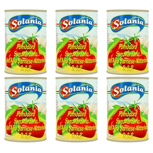 Solania San Marzano DOP Tomaten in der Dose, 6x400g, ideal für Pizza und Pasta. von Migase