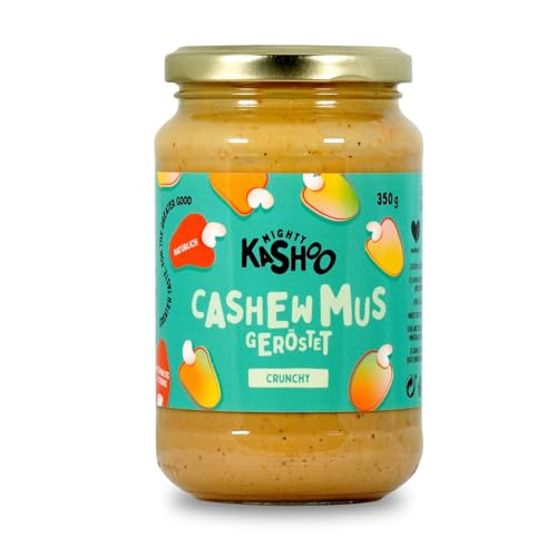 Mighty Kashoo - Geröstet crunchy, Nachhaltiges Cashewmus aus Westafrikanischen Nüssen, 350g im Glas - Natürlich, vegan und reich an Nährstoffen von Mighty Kashoo