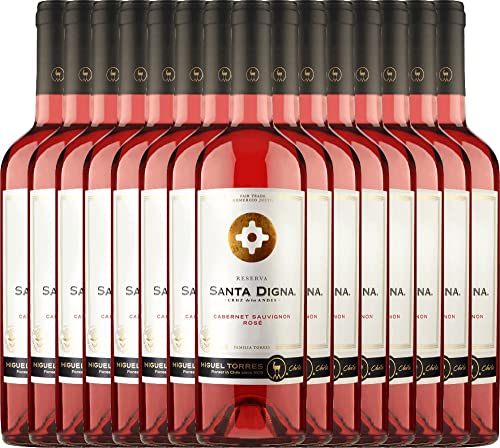 Santa Digna von Miguel Torres Chile - Roséwein 15x 0,75l VINELLO - 15er - Weinpaket inkl. kostenlosem VINELLO.weinausgießer von Miguel Torres Chile