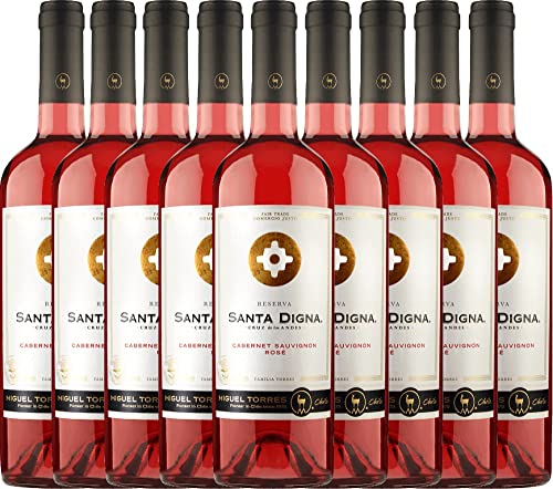 Santa Digna von Miguel Torres Chile - Roséwein 9 x 0,75l VINELLO - 9er - Weinpaket inkl. kostenlosem VINELLO.weinausgießer von Miguel Torres Chile