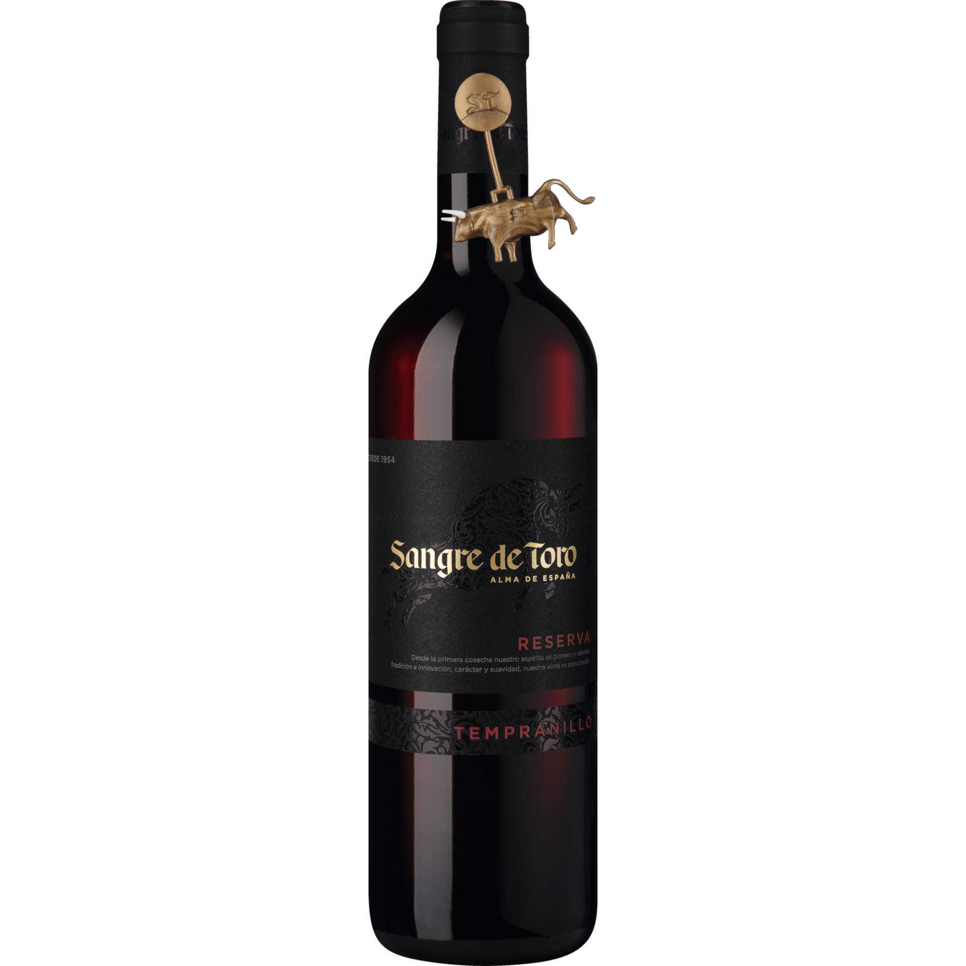 Sangre de Toro Tempranillo Reserva, Catalunya DO, Katalonien, 2017, Rotwein von Miguel Torres S.A. 08720ES - España/Spain R.E. 796-B3 PACS