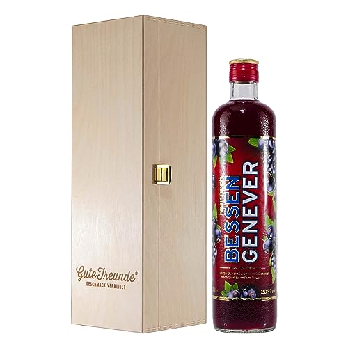 Mijnheer Bessen Genever mit Geschenk-Holzkiste von Mijnheer