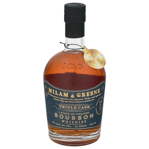 Milam & Greene® Triple Cask Blend of Straight Bourbon 47% | 700 ml | Premium Bourbon aus Texas, empfohlen von Mike’s Tastings | Für Whiskyliebhaber von Milam & Greene