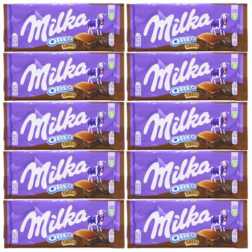 10 x Milka Schokolade Oreo Choco Zartschmelzende Alpenmilch Schokolade je 100g von Milka