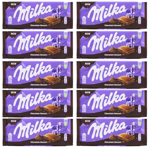 10 x Milka zartschmelzende Alpenmilch Schokolade Chocolate Dessert je 100g von Milka