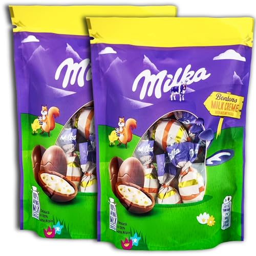 2 er Pack Milka Milk Creme Ostereier Bonbons Eier 2 x 86 g von Milka