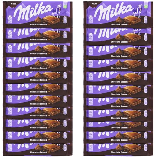 22 x Milka Alpenmilch artschmelzende Schokolade Chocolate Dessert je 100g von Milka